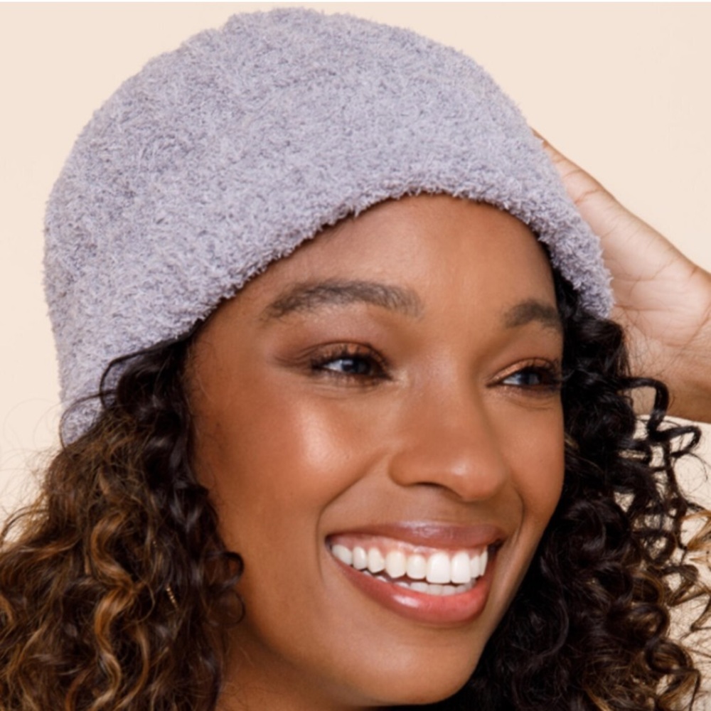 Fuzzy Ribbed Beanie - Picture 3 of 3